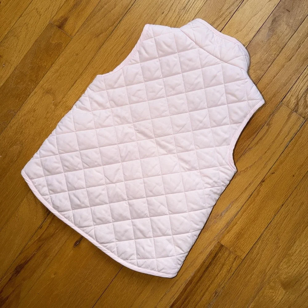 Crewcuts Vest Girls 3T Pink Quilted Puffer Insulated Spring Zip Pockets Layering